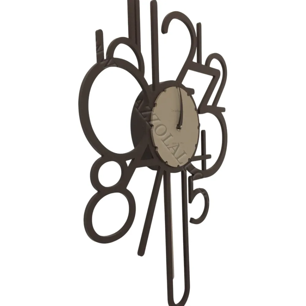Orologi Da Parete Moderni-Selezionato da Mazzolaluce Orologio a pendolo moderno da parete legno cioccolato