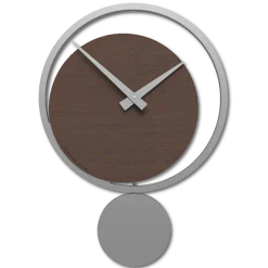 Orologi Da Parete Moderni-Selezionato da Mazzolaluce Orologio a pendolo moderno da muro rovere wenge' eclipse