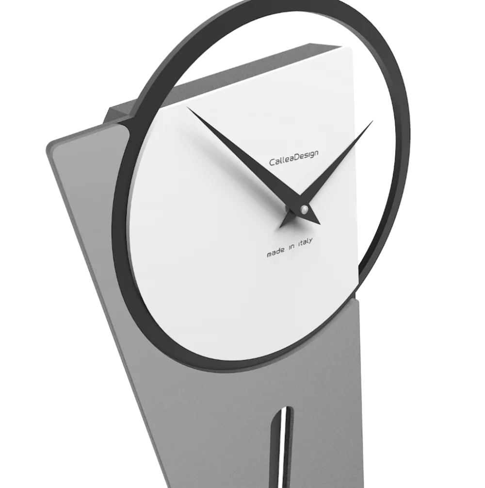 Orologi Da Parete Moderni-Selezionato da Mazzolaluce Orologio a pendolo moderno da parete sherlock legno colore alluminio