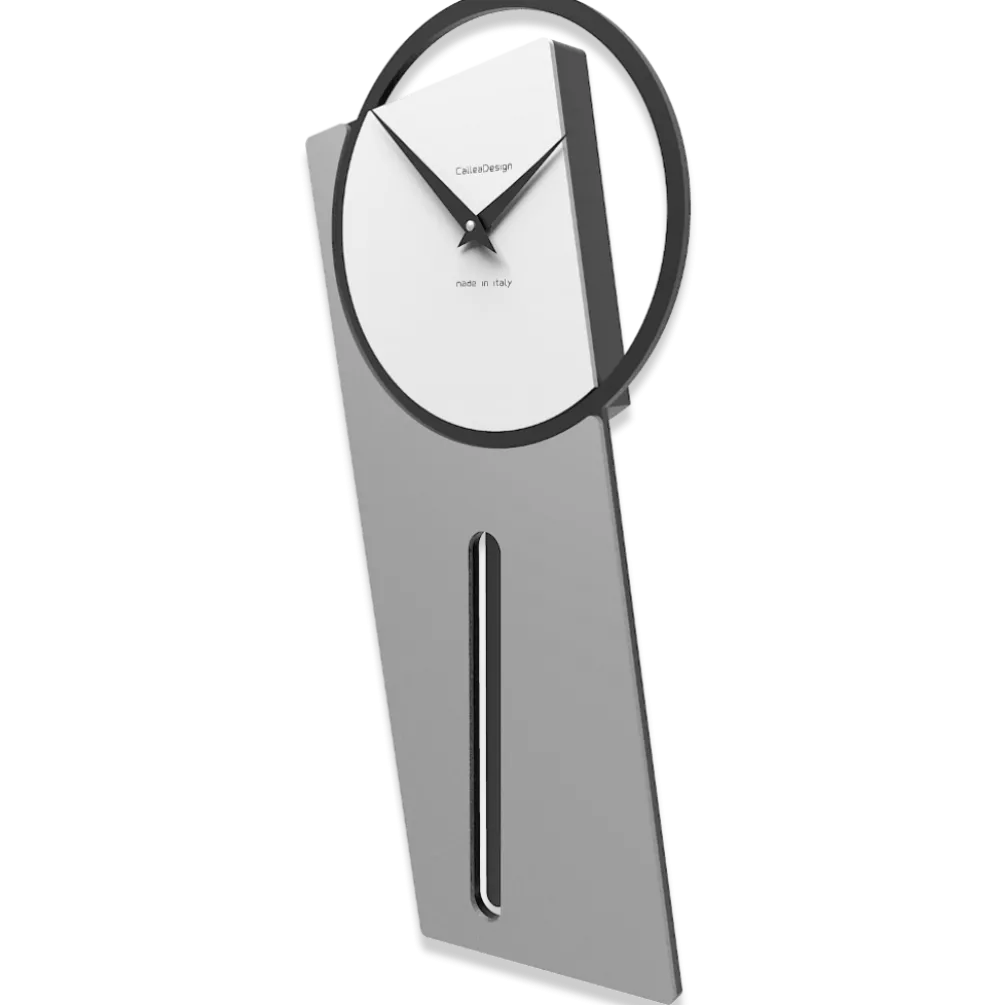 Orologi Da Parete Moderni-Selezionato da Mazzolaluce Orologio a pendolo moderno da parete sherlock legno colore alluminio