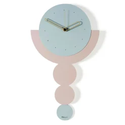 Orologi Da Parete Moderni-Selezionato da Mazzolaluce Orologio a pendolo moderno da parete cerchi cenere e gelso