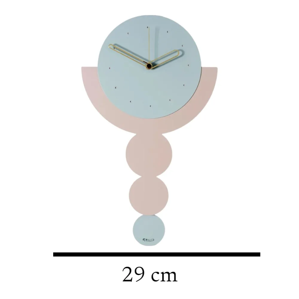 Orologi Da Parete Moderni-Selezionato da Mazzolaluce Orologio a pendolo moderno da parete cerchi cenere e gelso