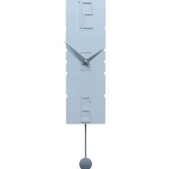 Orologi Da Parete Moderni-Selezionato da Mazzolaluce Orologio a pendolo parete moderno rock legno colore azzurro polvere