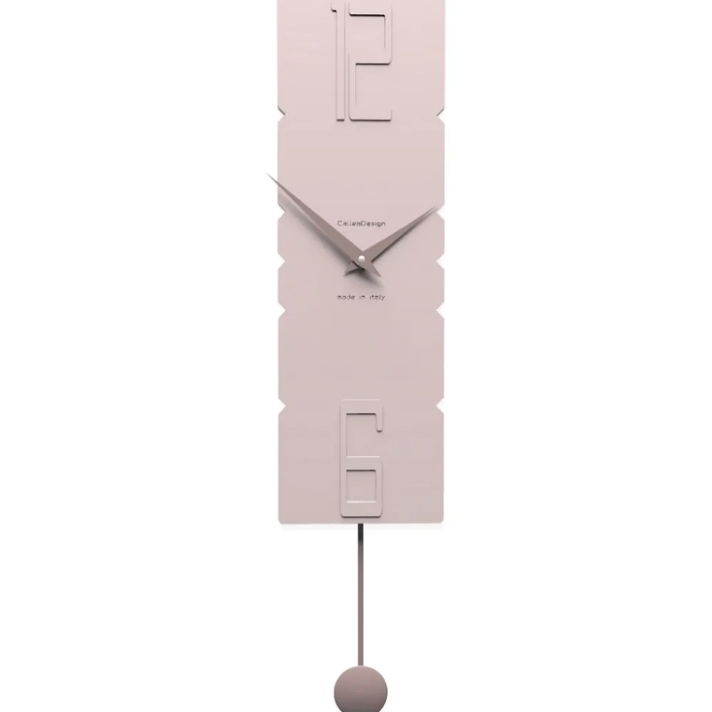 Orologi Da Parete Moderni-Selezionato da Mazzolaluce Orologio a pendolo parete moderno legno colore sabbia rosata