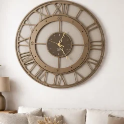 Orologi Da Parete Moderni-Selezionato da Mazzolaluce Orologio bronzo 50cm moderno da parete numeri romani rotondo
