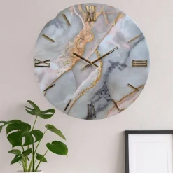 Orologi Da Parete Moderni-Selezionato da Mazzolaluce Orologio cirpo da parete 60cm moderno resina effetto marmorizzato