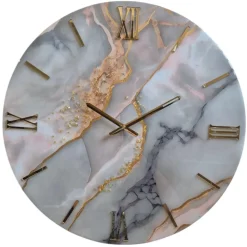 Orologi Da Parete Moderni-Selezionato da Mazzolaluce Orologio cirpo da parete 60cm moderno resina effetto marmorizzato