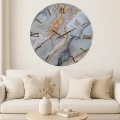 Orologi Da Parete Moderni-Selezionato da Mazzolaluce Orologio cirpo da parete 60cm moderno resina effetto marmorizzato