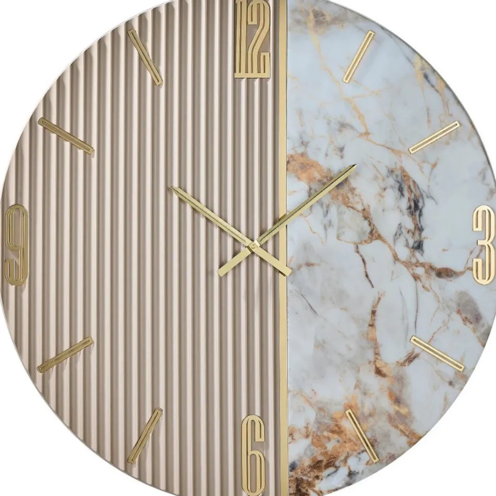 Orologi Da Parete Moderni-Selezionato da Mazzolaluce Orologio 80cm per parete di grandi dimensioni effetto marmo