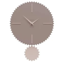 Orologi Da Parete Moderni-Selezionato da Mazzolaluce Orologio con pendolo da parete legno grigio prugna moderno