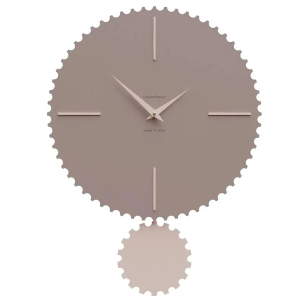 Orologi Da Parete Moderni-Selezionato da Mazzolaluce Orologio con pendolo da parete legno grigio prugna moderno