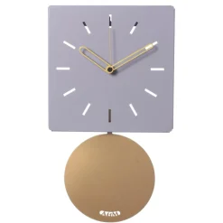 Orologi Da Parete Moderni-Selezionato da Mazzolaluce Orologio con pendolo moderno design quadrato viola chiaro