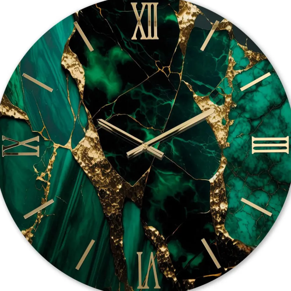 Orologi Da Parete Moderni-Selezionato da Mazzolaluce Orologio da muro grande dimensione 80cm rubino effetto marmo