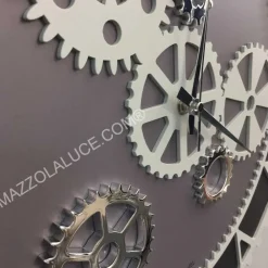 Orologi Da Parete Moderni-Bongelli Preziosi Orologio da muro ingranaggi grigio