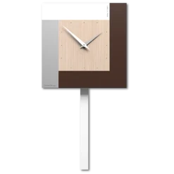 Orologi Da Parete Moderni-Selezionato da Mazzolaluce Orologio da muro moderno a pendolo rovere decape