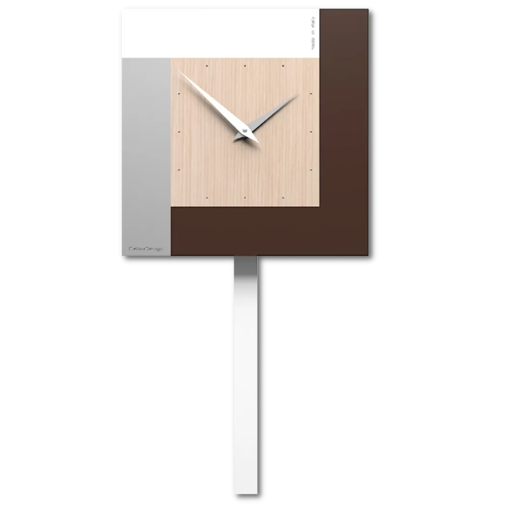 Orologi Da Parete Moderni-Selezionato da Mazzolaluce Orologio da muro moderno a pendolo rovere decape