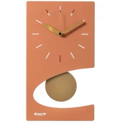 Orologi Da Parete Moderni-Selezionato da Mazzolaluce Orologio da muro moderno color pesca pendolo dorato
