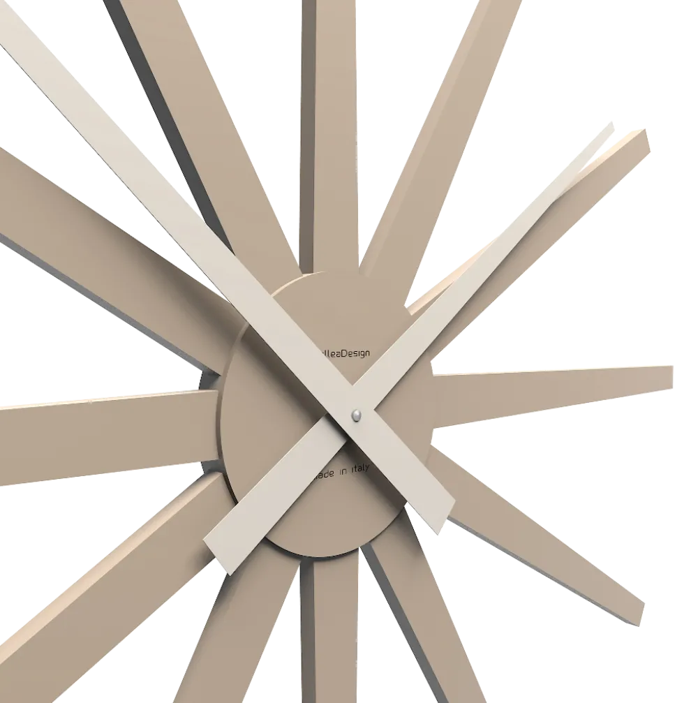 Orologi Da Parete Moderni-Selezionato da Mazzolaluce Orologio da muro moderno frizz 81cm in legno caffelatte