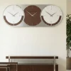 Orologi Da Parete Moderni-Selezionato da Mazzolaluce Orologio da muro moderno fusi orari 3 rovere wenge grigio bianco