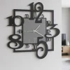 Orologi Da Parete Moderni-Selezionato da Mazzolaluce Orologio da muro nero grigio design quadrato moderno