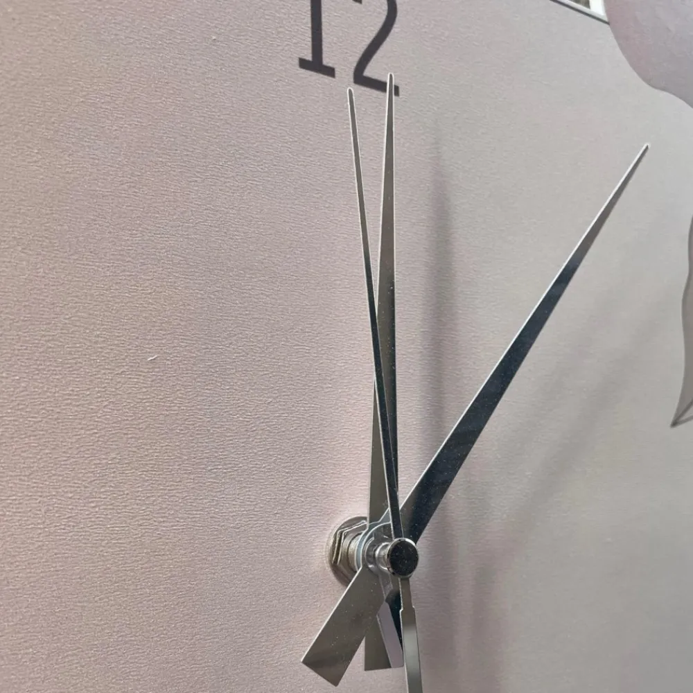 Orologi Da Parete Moderni-Bongelli Preziosi Orologio da muro rose cipria 50x45 con strass