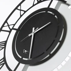 Orologi Da Parete Moderni-Selezionato da Mazzolaluce Orologio da muro rotondo nero dual time numeri moderni