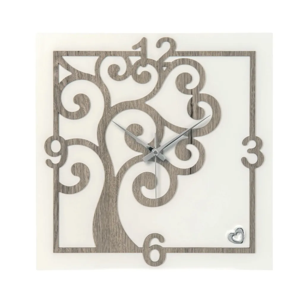 Orologi Da Parete Moderni-Bongelli Preziosi Orologio da parete albero della vita rovere