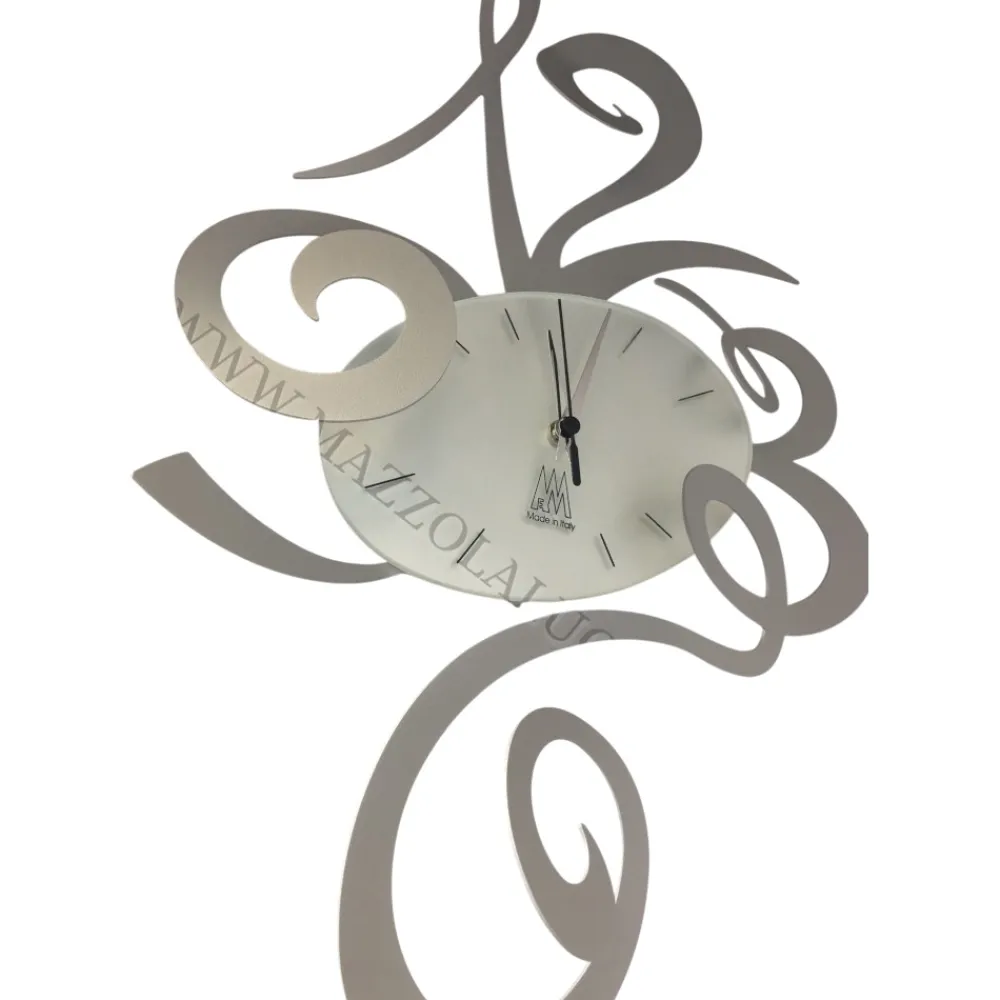 Orologi Da Parete Moderni-Selezionato da Mazzolaluce Orologio da parete alluminio moderno ovale