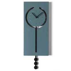 Orologi Da Parete Moderni-Selezionato da Mazzolaluce Orologio da parete a pendolo design moderno petrolio e nero