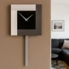 Orologi Da Parete Moderni-Selezionato da Mazzolaluce Orologio da parete a pendolo moderno stripes nero