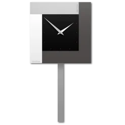 Orologi Da Parete Moderni-Selezionato da Mazzolaluce Orologio da parete a pendolo moderno stripes nero