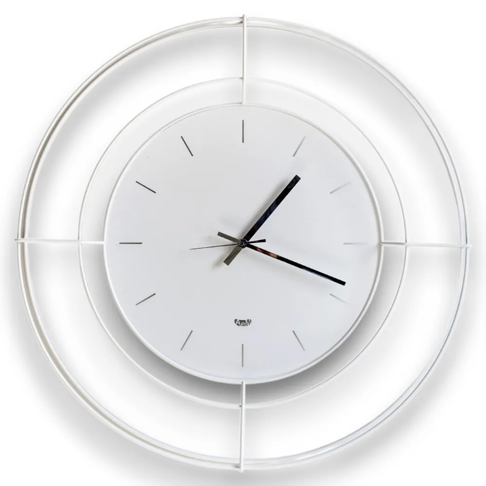 Orologi Da Parete Moderni-Selezionato da Mazzolaluce Orologio da parete 59cm bianco design minimal rotondo