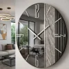 Orologi Da Parete Moderni-Selezionato da Mazzolaluce Orologio da parete 80 cm design moderno specchiato fume