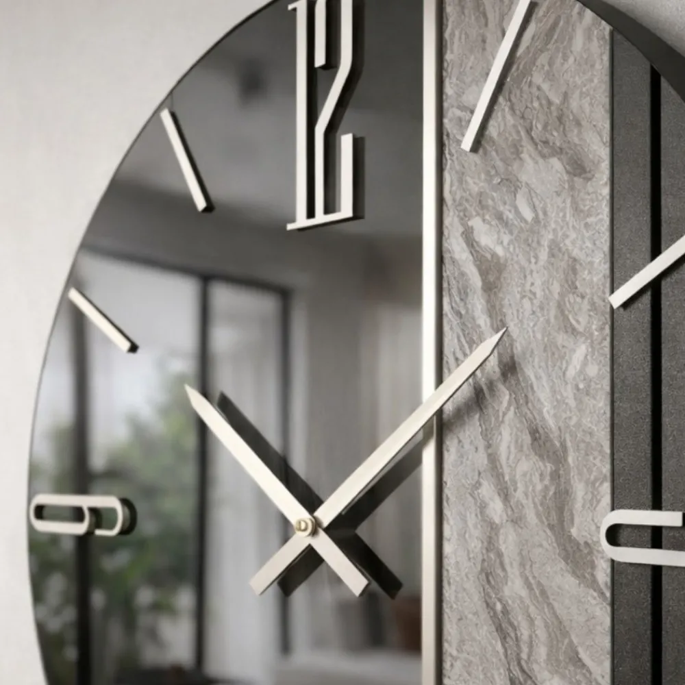 Orologi Da Parete Moderni-Selezionato da Mazzolaluce Orologio da parete 80 cm design moderno specchiato fume