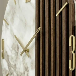 Orologi Da Parete Moderni-Selezionato da Mazzolaluce Orologio da parete 60cm design tondo resina legno contemporaneo