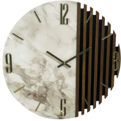 Orologi Da Parete Moderni-Selezionato da Mazzolaluce Orologio da parete 60cm design tondo resina legno contemporaneo
