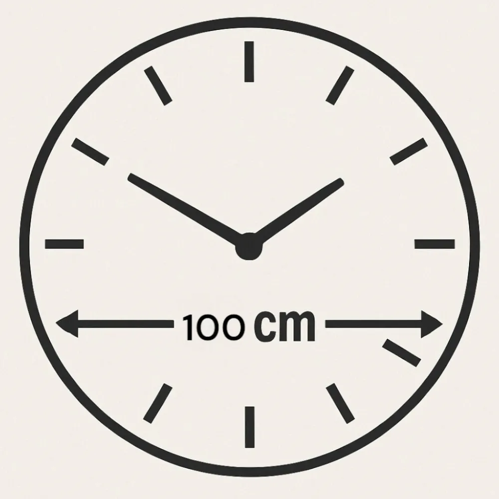Orologi Da Parete Moderni-Selezionato da Mazzolaluce Orologio da parete 100 cm di grandi dimensioni rotondo in resina
