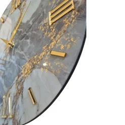 Orologi Da Parete Moderni-Selezionato da Mazzolaluce Orologio da parete 80cm effetto marmoreo numeri oro design