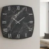 Orologi Da Parete Moderni-Selezionato da Mazzolaluce Orologio da parete 90cm effetto marmo nero di grandi dimensioni