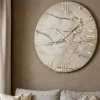 Orologi Da Parete Moderni-Selezionato da Mazzolaluce Orologio da parete 60cm elegance gold tondo moderno in resina