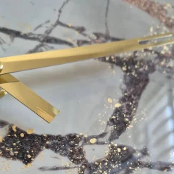Orologi Da Parete Moderni-Selezionato da Mazzolaluce Orologio da parete 60cm elegance gold tondo moderno in resina
