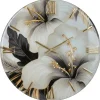 Orologi Da Parete Moderni-Selezionato da Mazzolaluce Orologio da parete 40cm floreale tondo resina decoro oro