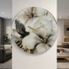 Orologi Da Parete Moderni-Selezionato da Mazzolaluce Orologio da parete 80cm floreale oro in resina per soggiorno