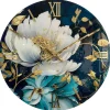 Orologi Da Parete Moderni-Selezionato da Mazzolaluce Orologio da parete 40cm floreale resina ludico oro cristalli