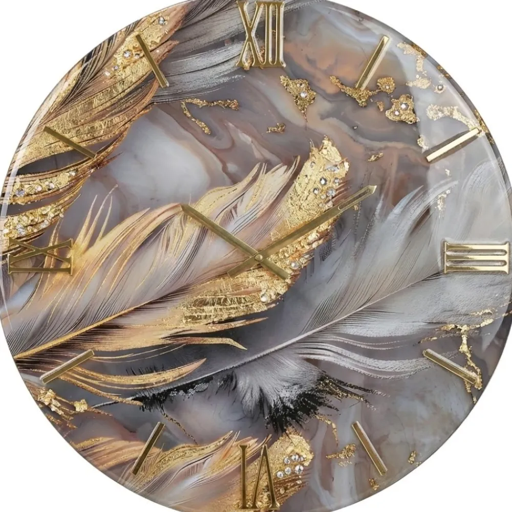 Orologi Da Parete Moderni-Selezionato da Mazzolaluce Orologio da parete 100cm grande in resina decorata per salotto