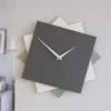 Orologi Da Parete Moderni-Selezionato da Mazzolaluce Orologio da parete 35cm grigio quarzo bianco moderno