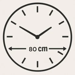 Orologi Da Parete Moderni-Selezionato da Mazzolaluce Orologio da parete 80cm in resina nero chiaro con cristalli moderno