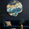 Orologi Da Parete Moderni-Selezionato da Mazzolaluce Orologio da parete 100cm mediterraneo moderno in resina blu oro