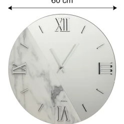 Orologi Da Parete Moderni-Selezionato da Mazzolaluce Orologio da parete 60cm moderno rotondo specchio e marmo laminato