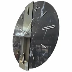 Orologi Da Parete Moderni-Selezionato da Mazzolaluce Orologio da parete 60cm particolare design kerlite specchio fume